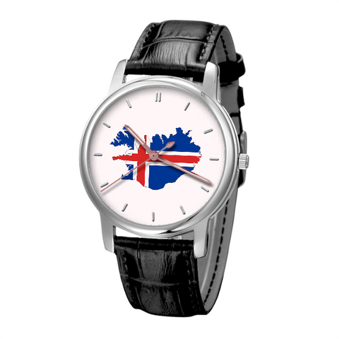 Icelandic Map - Business Watch Black Genuine Leather 