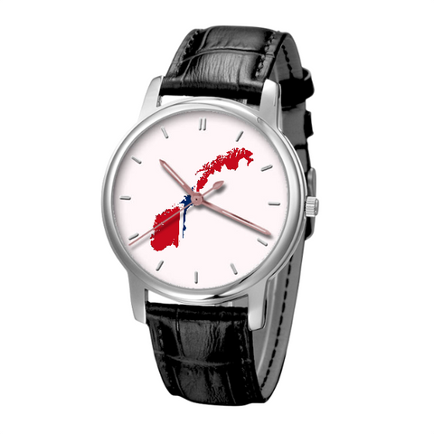Norwegian Map - Business Watch Black Genuine Leather 