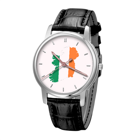 Irish Map - Business Watch Black Genuine Leather 