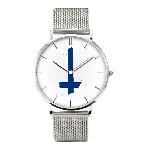 Finnish Map - Bussiness Watch Casual Stainless Steel Band