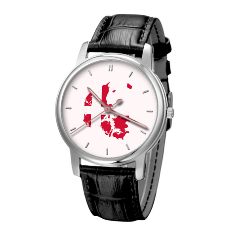Danish Map - Business Watch Black Genuine Leather 
