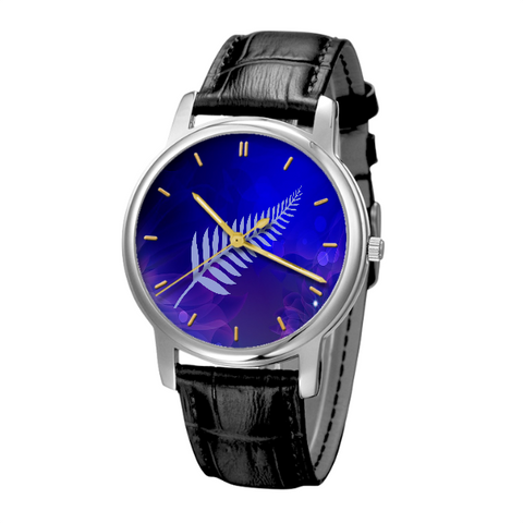 SILVER FERN - Fashion Watch White Genuine Leather L1