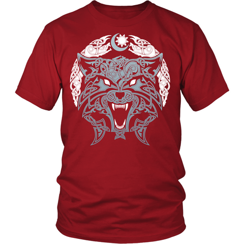 VIKING WOLF AND MOON T-SHIRTS