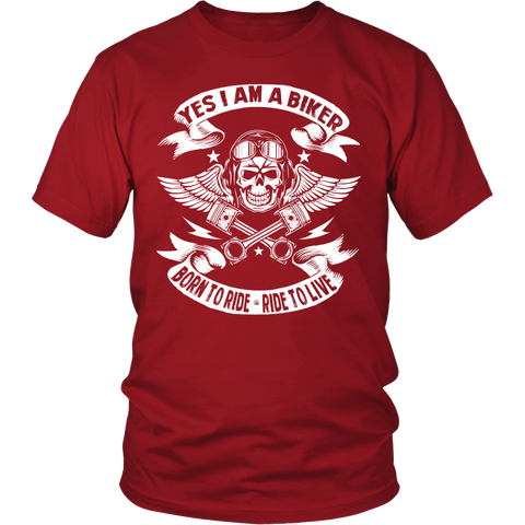 YES I AM A BIKER T-SHIRTS